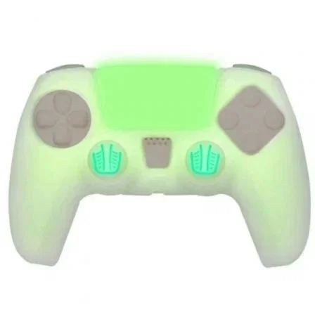 FR-TEC Funda de Silicona para Mando PS5 - Blade Custom Kit, Glow in the Dark, Verde